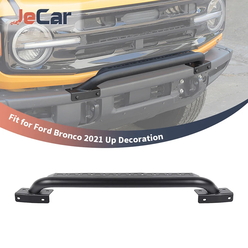 JeCar 아이언 자동차 프론트 범퍼 스팟 라이트 브래킷 포드 브롱코 2021 UP 자동차 외부 브래킷 액세서리