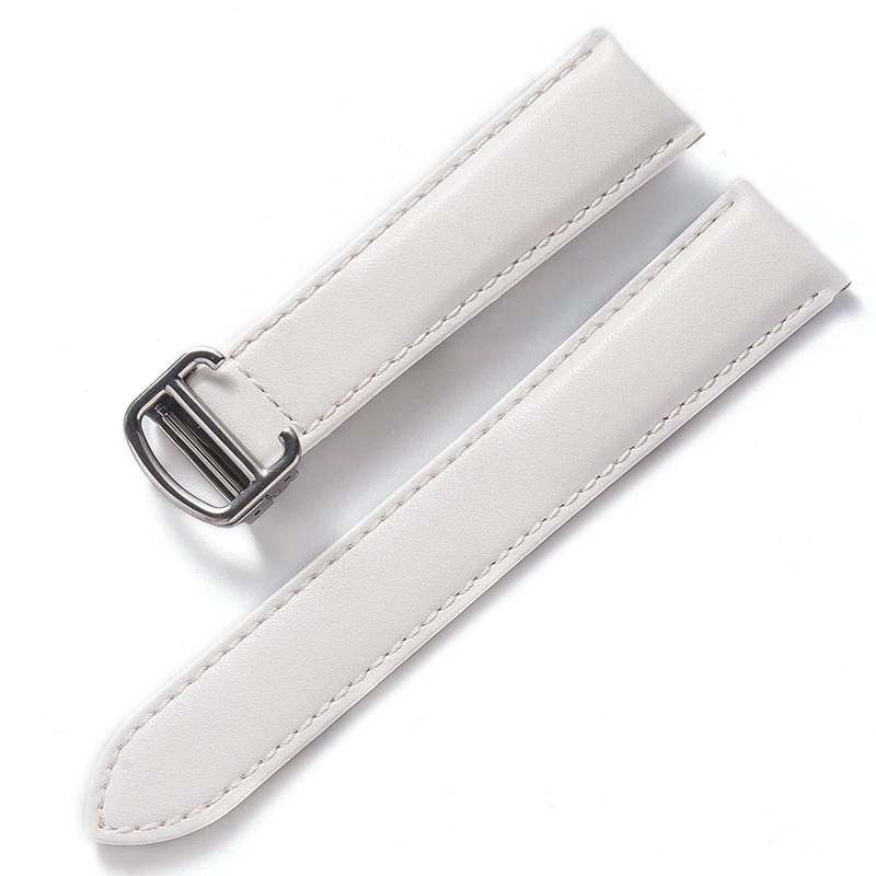 Lizard leather strap for Cartier Tank - Double folded buckle type