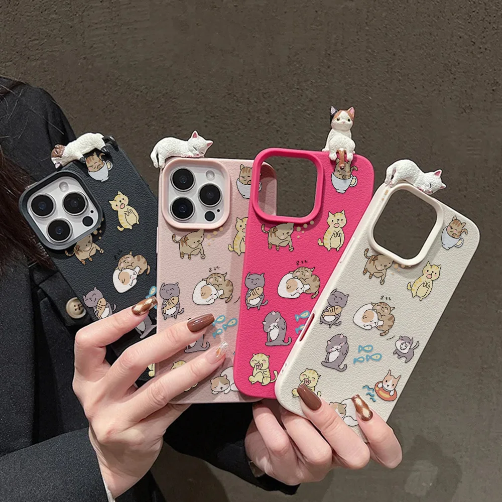 Cover Per IPhone X/XS In Silicone TPU Con Simpatico Gatto Persiano - Custodia Morbida Con Design Cane E Gatto