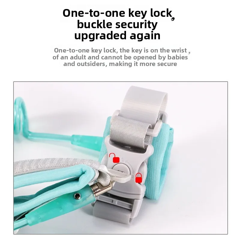 Child Safety Key-Lock Harness with Adjustable Toddler Leash Strap