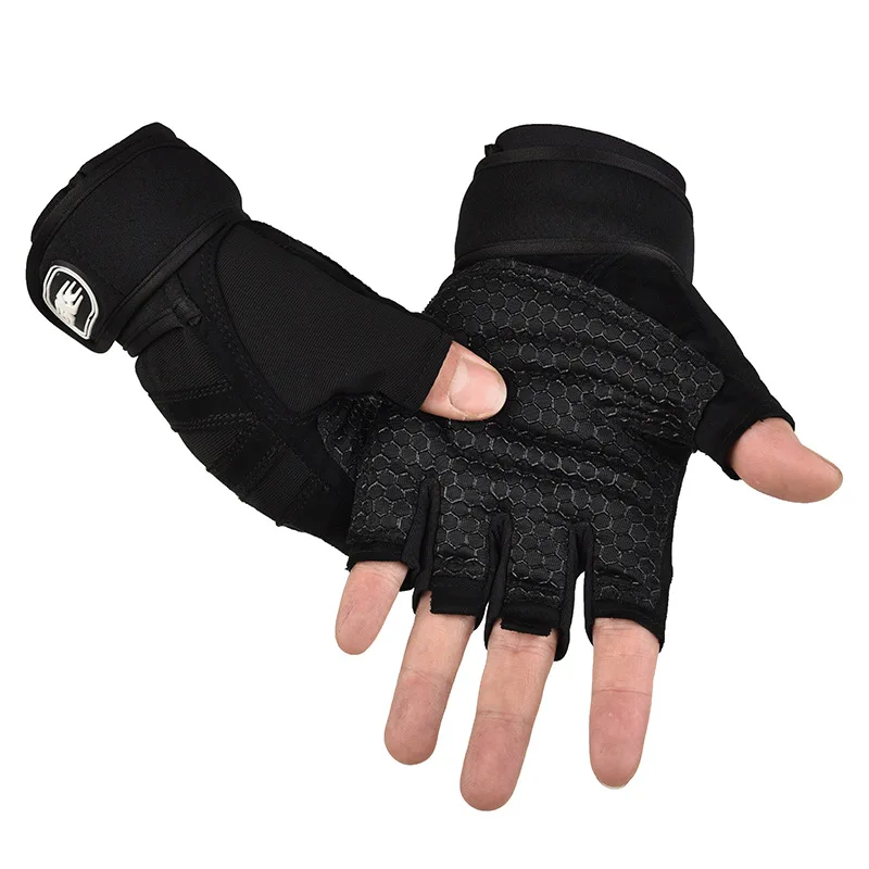 Unisex Half Finger Training Gloves with Wrist Support for Sports and Gym Activities