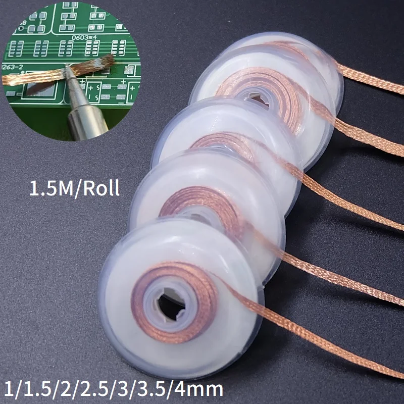 Desoldering Braided Tape Copper Welding Solder Remover 1/1.5/2/2.5/3