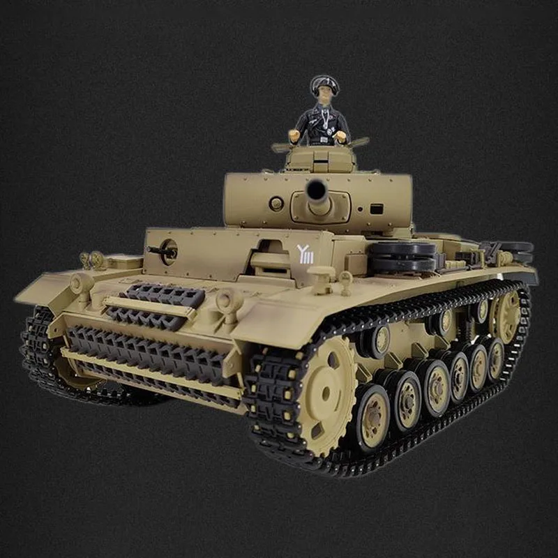 Henglong 3848 Infrared Combat Ammunition Tank 1/16 Full Simulation German Iii L-type Tank Model Remote Control Off-road Toy 4