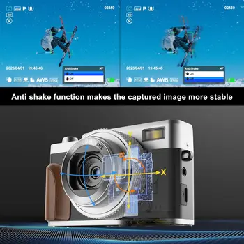 NBD Digital Camera 56MP Cameras for Photography 4K Camera 180°Flip Screen Digital Camera with 16X Digital Zoom Compact Camera 4