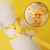 Cartoon Duck Dog Harness and Leash Set Adjustable Puppy Collar Strap Pet Cat Harness Vest for French Bulldog Walking Accessories 3