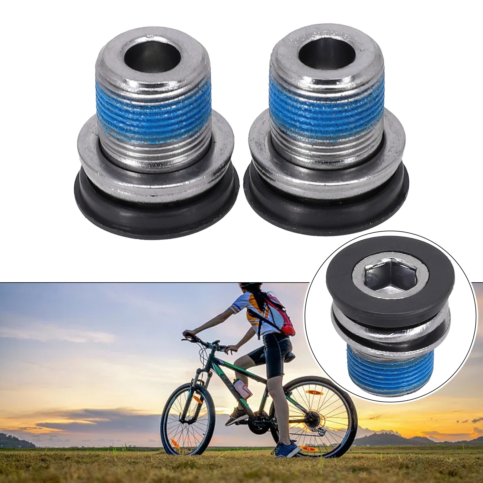 

Bicycle Components 2*screw Universal For Shimano ES25 Rustproof Black Crank Screw Cranksets Cycling E-Bike M15