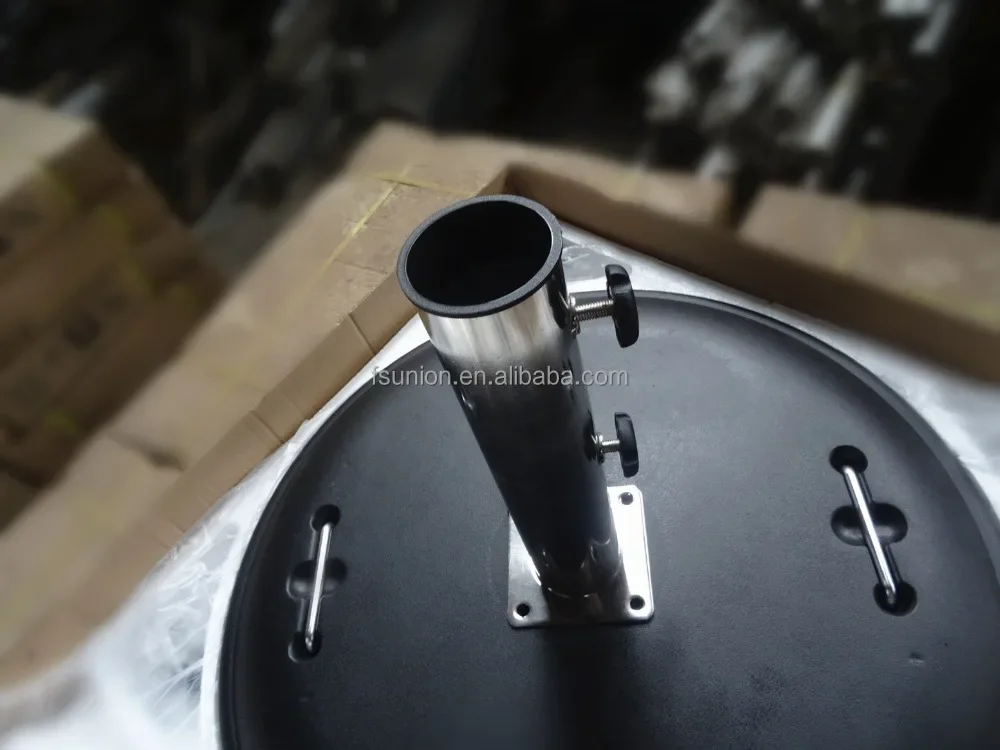 50kgs black cement concrete heavy umbrella base with wheels
