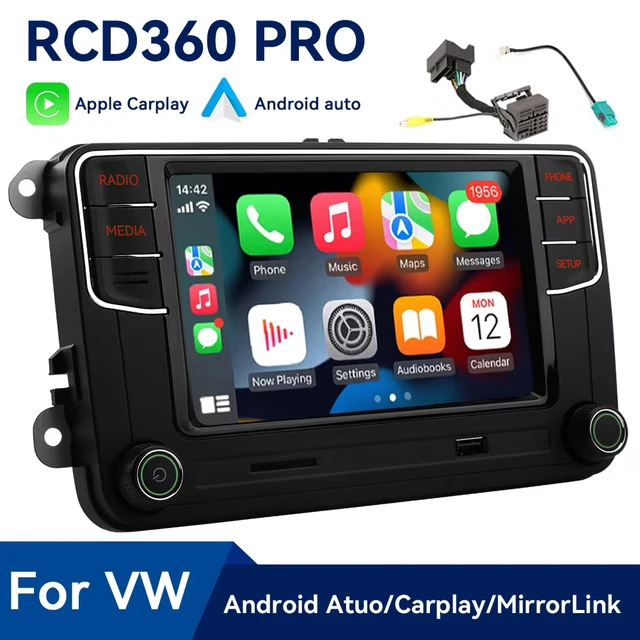 RCD360 PRO Carplay Car Radio NONAME Android Auto MIB Navigator for VW Golf 5 6 Jetta MK5 MK6 Tiguan CC Polo Passat B5 B6 1