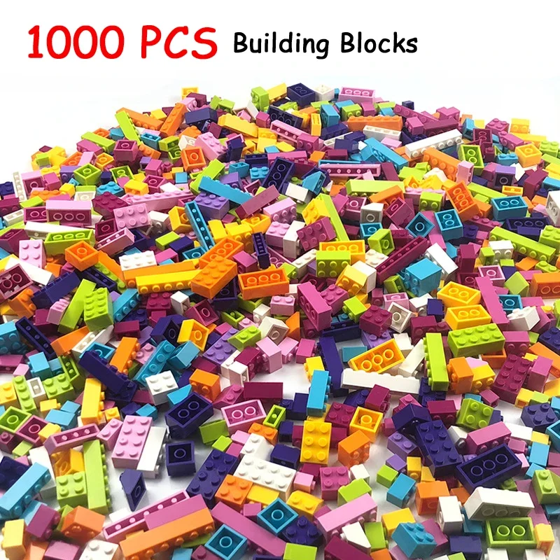 Hot 1000 Pieces Building Blocks City DIY Creative Bricks Bulk