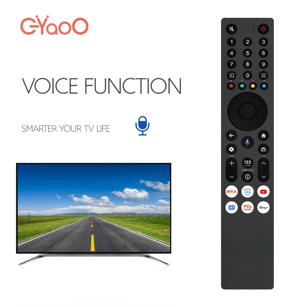 TCL 스마트 LED 음성 TV 리모컨용 RC833A FMB5, RC833 FMB1/RC833 FMB3/RC833 FMB4 시리즈 컨트롤러와 호환 가능