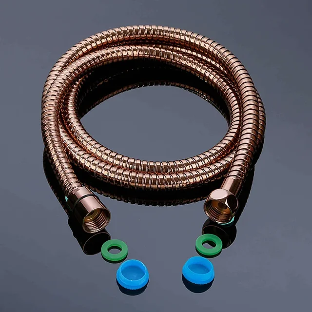 ชุดฝักบัวเรนชาวเวอร์ทองเหลืองสีโรสโกลด์หรูหรา แบบก้านโยกเดี่ยว สำหรับอ่างอาบน้ำ ติดผนัง 5