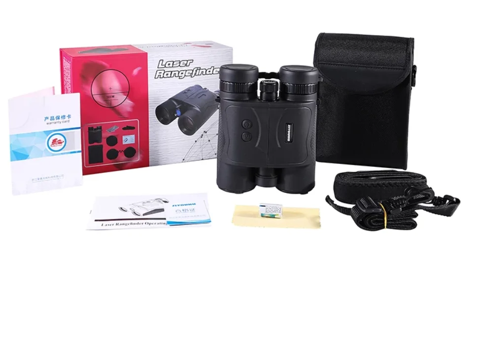 Outdoor Hunting Rangefinder 10X42 Binoculars Angle/ Height / Flag /Multiple Measurement Mode 1000M 1500M Laser Distance Finder