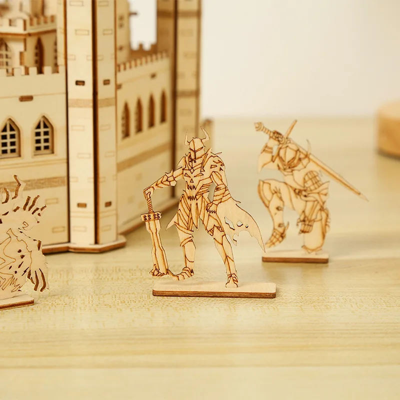 3D Puzzles Lost Castle Wooden Assembly Model Kit Handmade Toys model building kits wood DIY Assembly Jigsaw Toy for Kids Adults 3