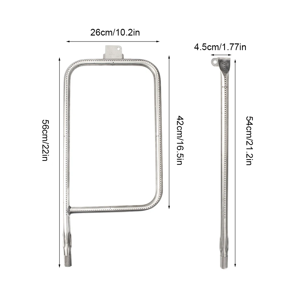 304 Stainless Steel Grill Burner Tube P-Type Gas Grill Burner Tube And Straight for Weber Q300/Q320 Q3000/Q3200 gas stove accessories