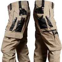 Pantalon de travail tactique pour hommes, Cargo d'extérieur, multi-poches, imperméable, vêtements de travail en plein air, de randonnée, nouvelle collection automne printemps 3