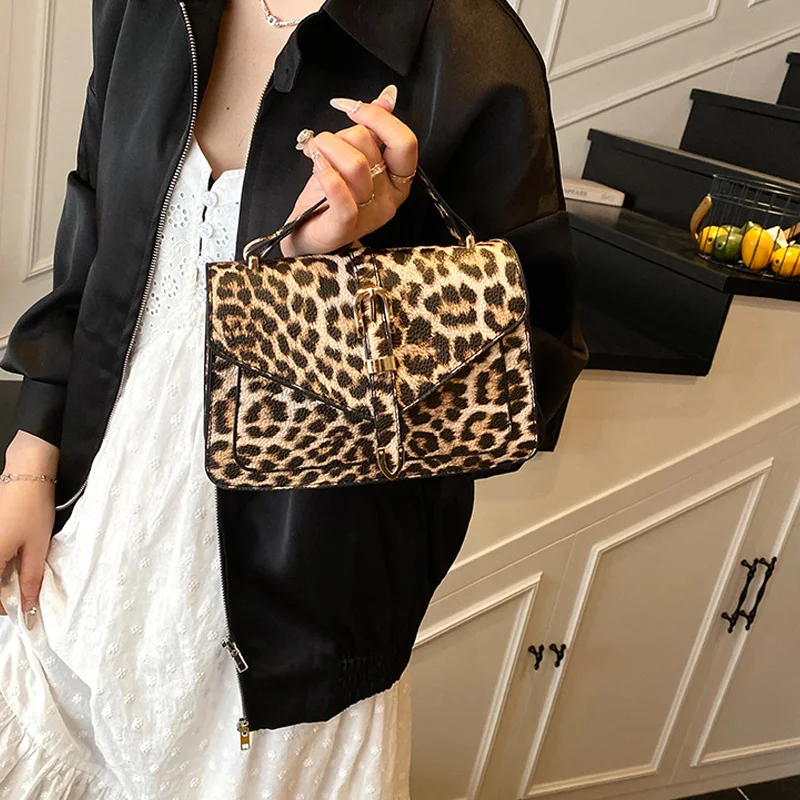 Classic Women Bag Vintage Leopard Printing Shoulder Bags Small PU Leather Crossbody Bags For Women Brand Handbags
