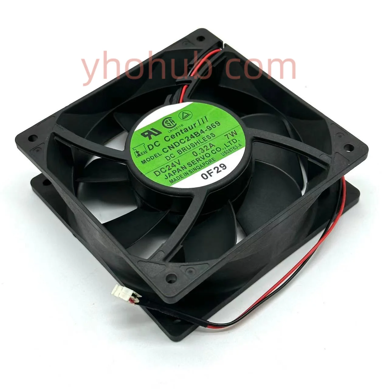 Servo CNDC24B4-969 Servidor Ventilador de Refrigeração DC 24V 0.32A 120x120x38mm 2 fios