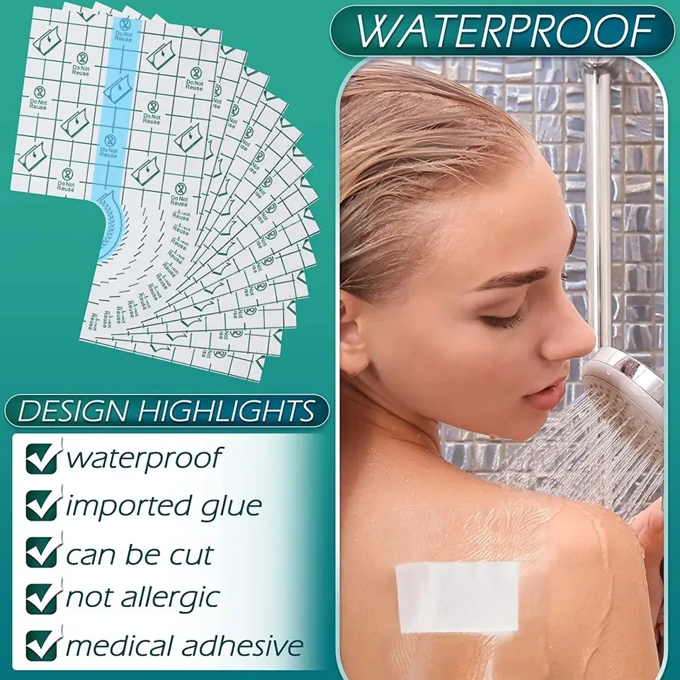 100pcs 5/8/10cm Waterproof PU Film for Tattoo Aftercare Protective Skin Healing Bandages PU Tape Medicinal Wound Dressing 4