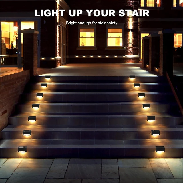 Warm White Solar LED Step Lights 4