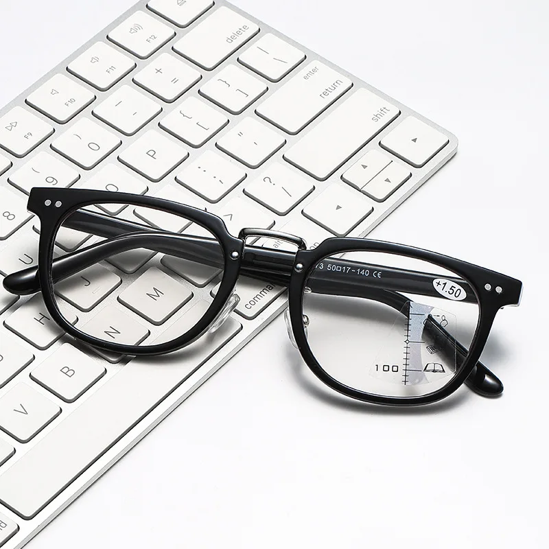 New Photochromism Progressive Multifocal Reading Glasses Men Pilot Presbyopic Glasses Blue Light Computer Grade Glasses 2