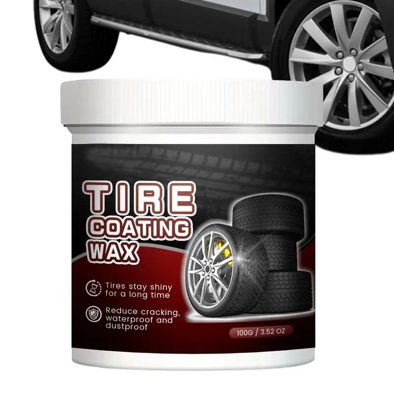 

Tire Cleaner Wax Coating Wax Car Detailing Rust Remover 100g Fast-Acting Car Cleaning Supplies Rim Cleaner Dust Remover Tire