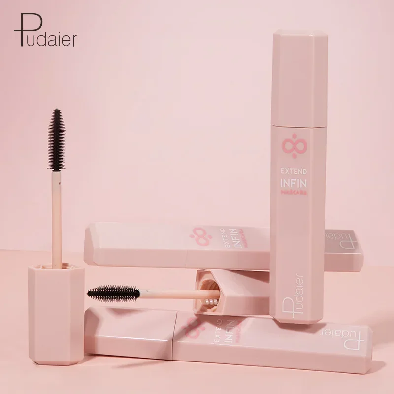 Pudaier Full Fling 24-Stunden-wasserdichte schwarze Mascara, die das nicht verschmierte Wimpern primer mit langen, dicken, lockigen Make-up definiert