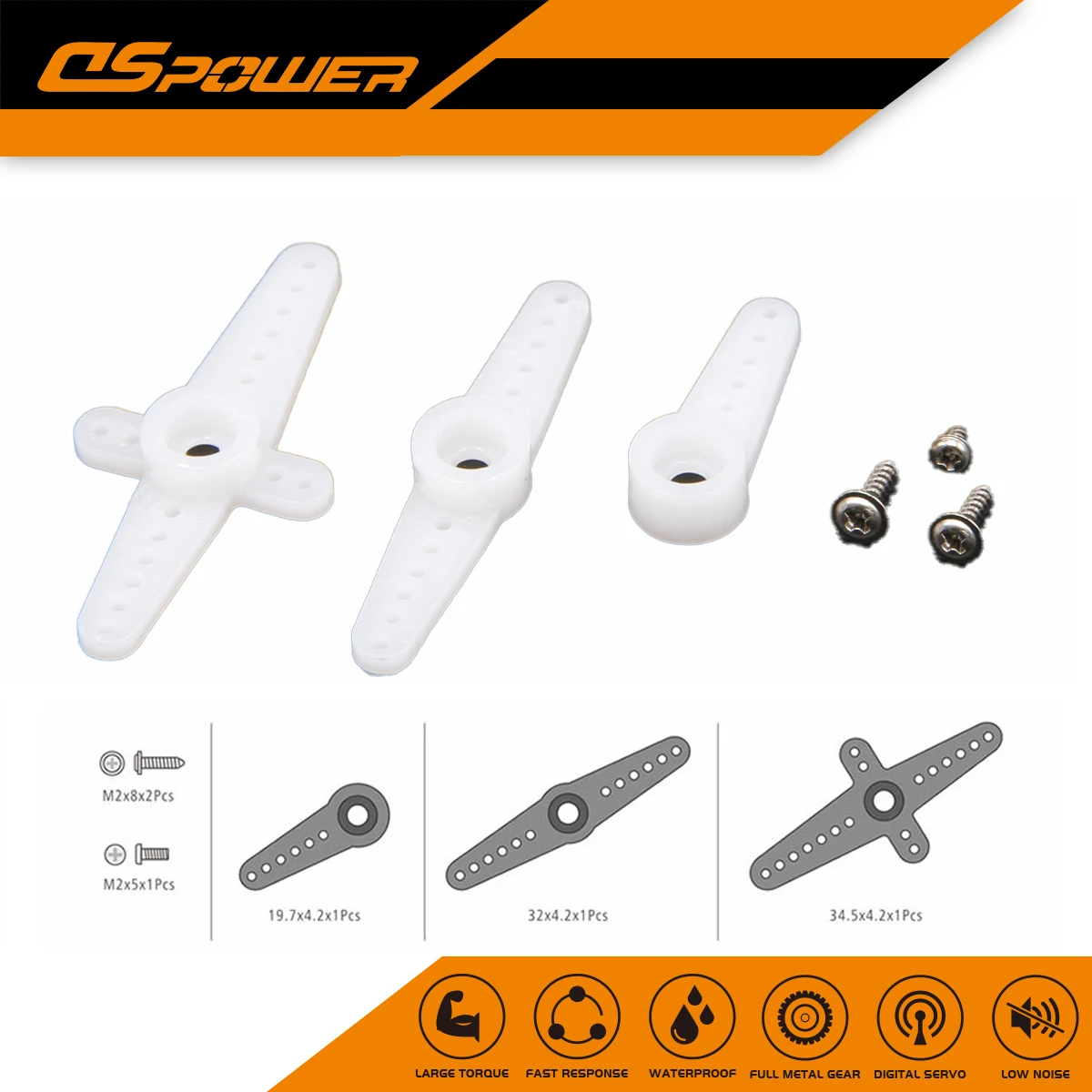 25TServoArmDoubleHeadRoundTypeSteeringgeararmsetaccessories