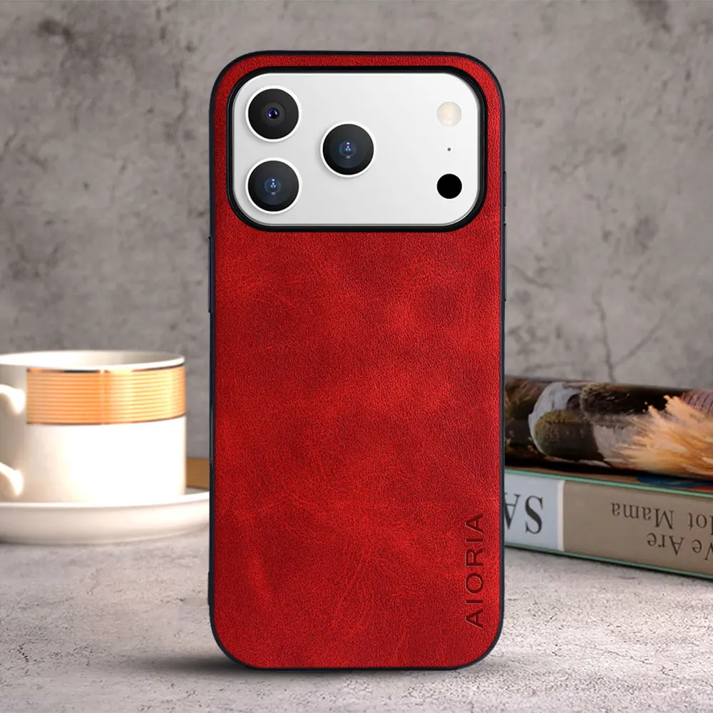 Luxury Vintage Leather Case for Smartphone - Air Coque Cover