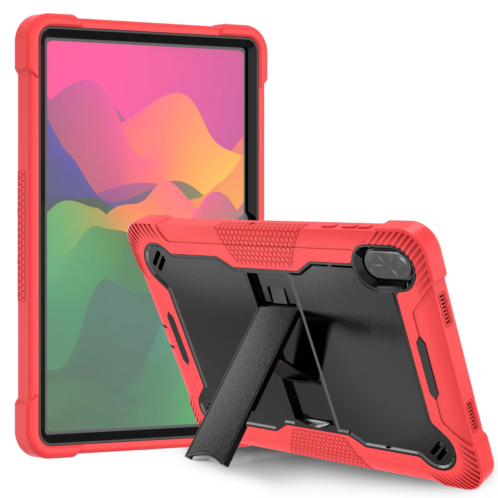 Heavy-Duty Armor Case with Built-in Kickstand and 3-Layer Shockproof Protection