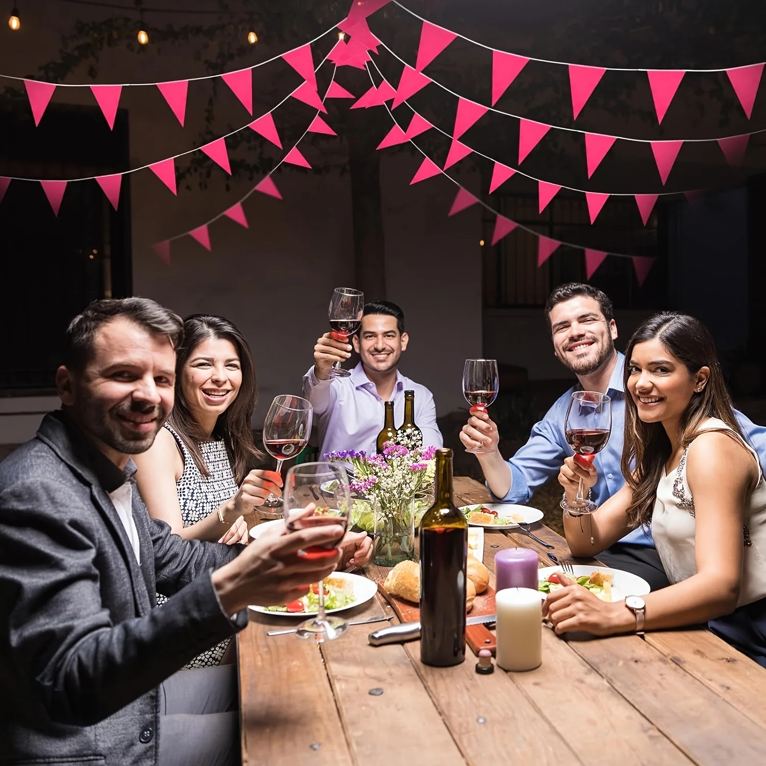 Party Decorations Triangle Bunting Bulk Garland Grand Opening Carnival Birthday Party Decoration Festival Celebration Outdoor