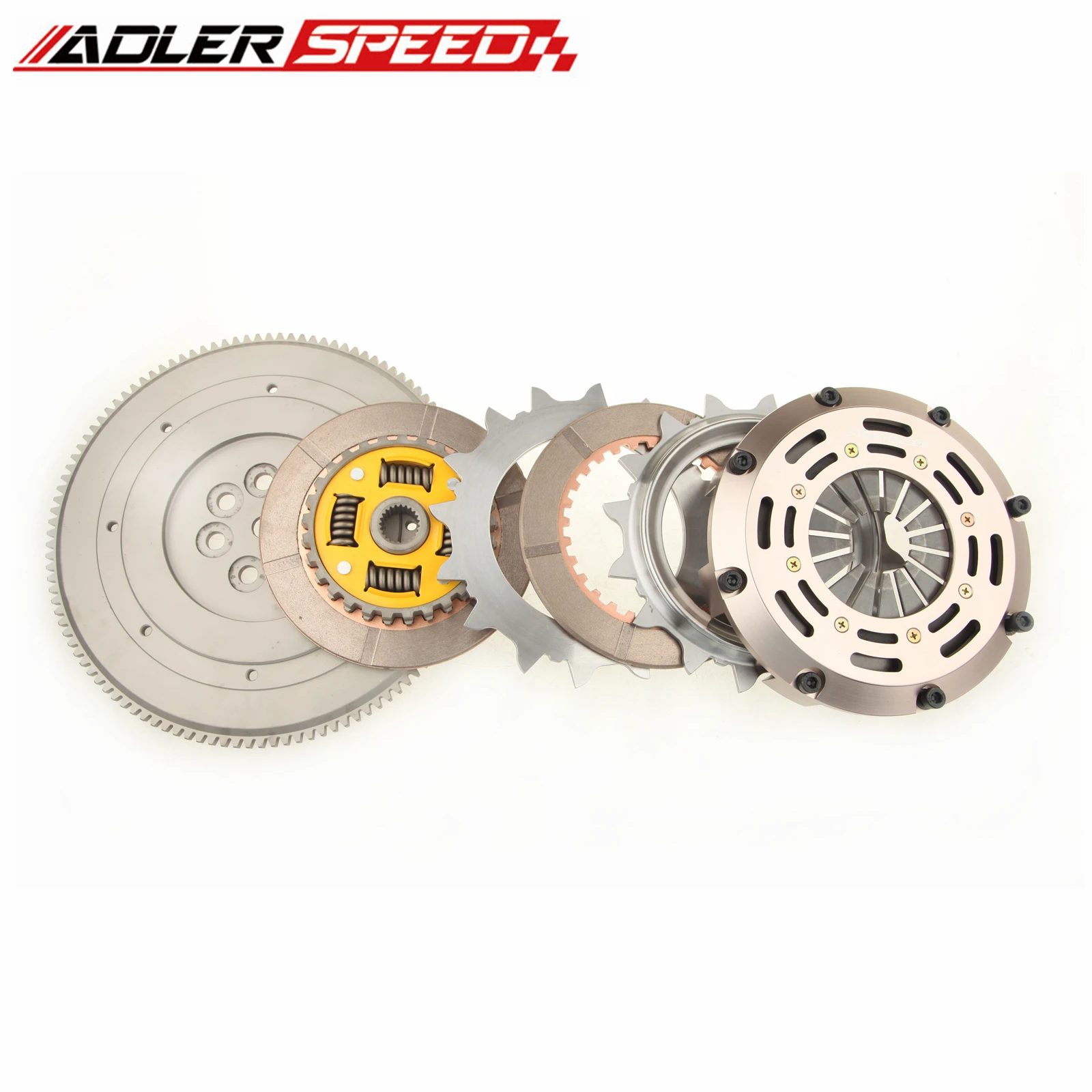ADLERSPEED 7.25인치 (185mm) 레이스/스프렁 클러치 키트 싱글/트윈/트리플 디스크 (96-06 미쓰비시 랜서 에보 4 5 6 7 8 9 4G63 용)