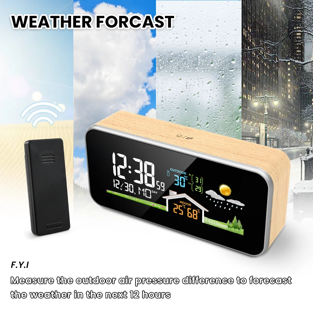Weather Station Indoor Outdoor Digital Digital Table Weather Station