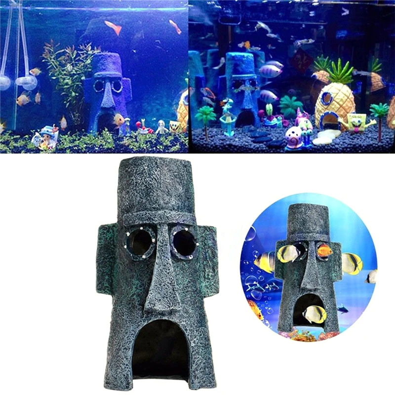 Mini Sponge Figure Bob Toys Ornamenti Per Acquario Per Acquario Per Acquario
