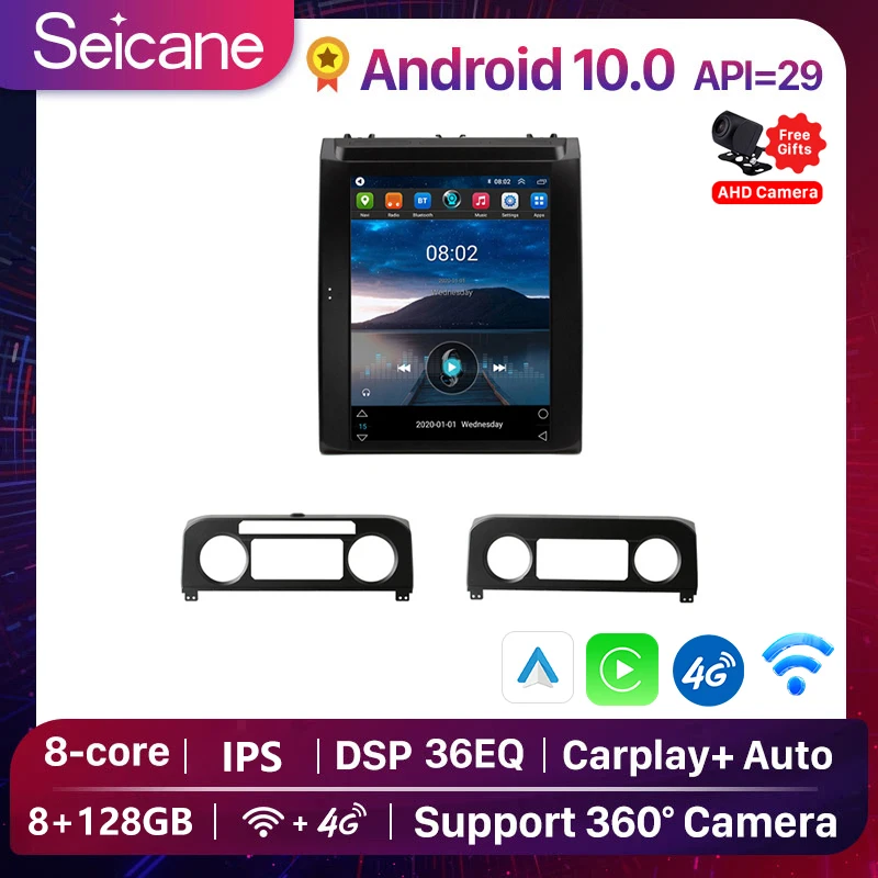 

Seicane 12.1 Inch Android 10 Car Radio For 2015 2016-2020 Ford Mustang F150 Auto GPS Navigation DVD Player Autoradio Stereo 4G