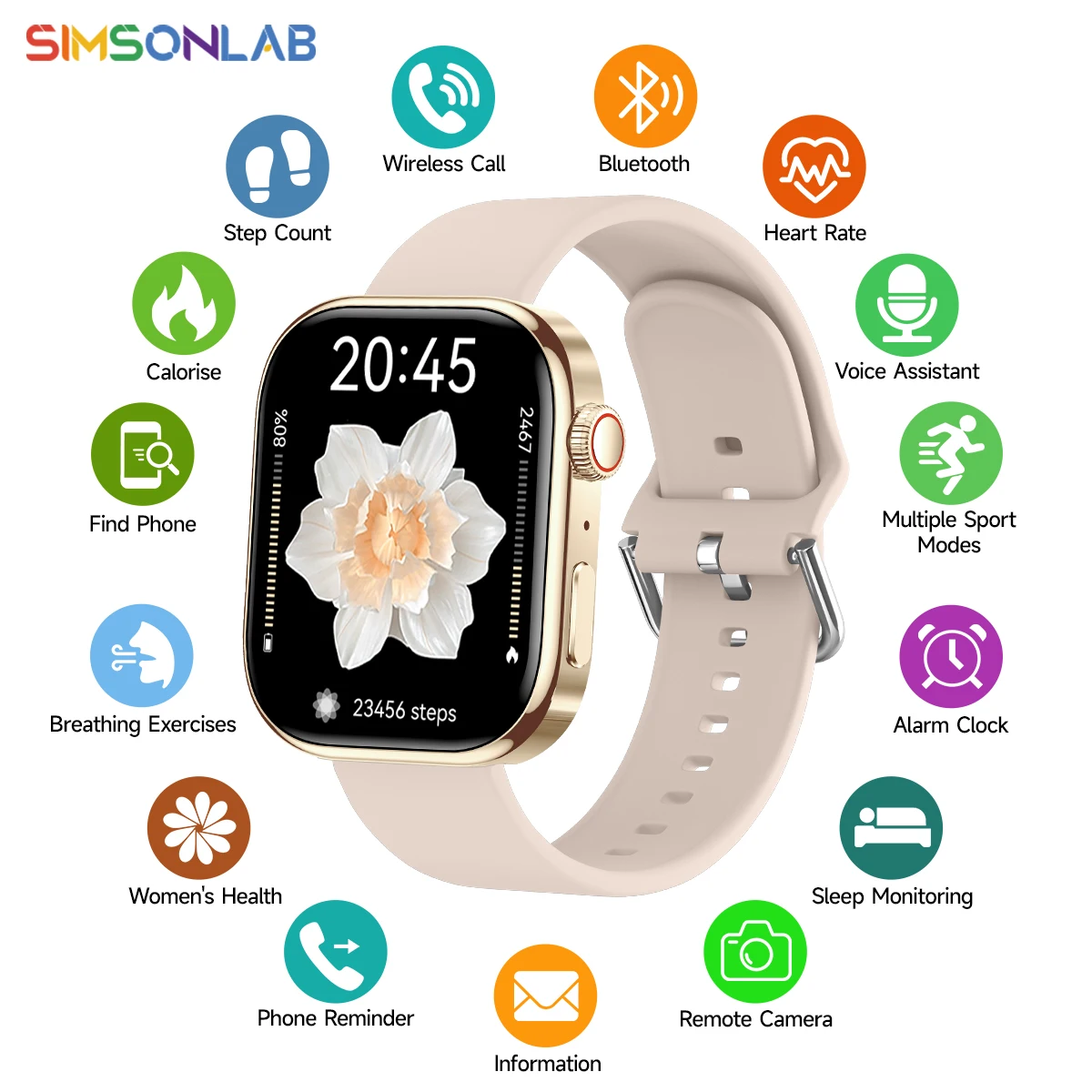 2026 NEW Smart Watch for Android/IOS 2.01“ HD Screen Health Monitoring Bluetooth Call Music Control Sport Watch for Men Women 1