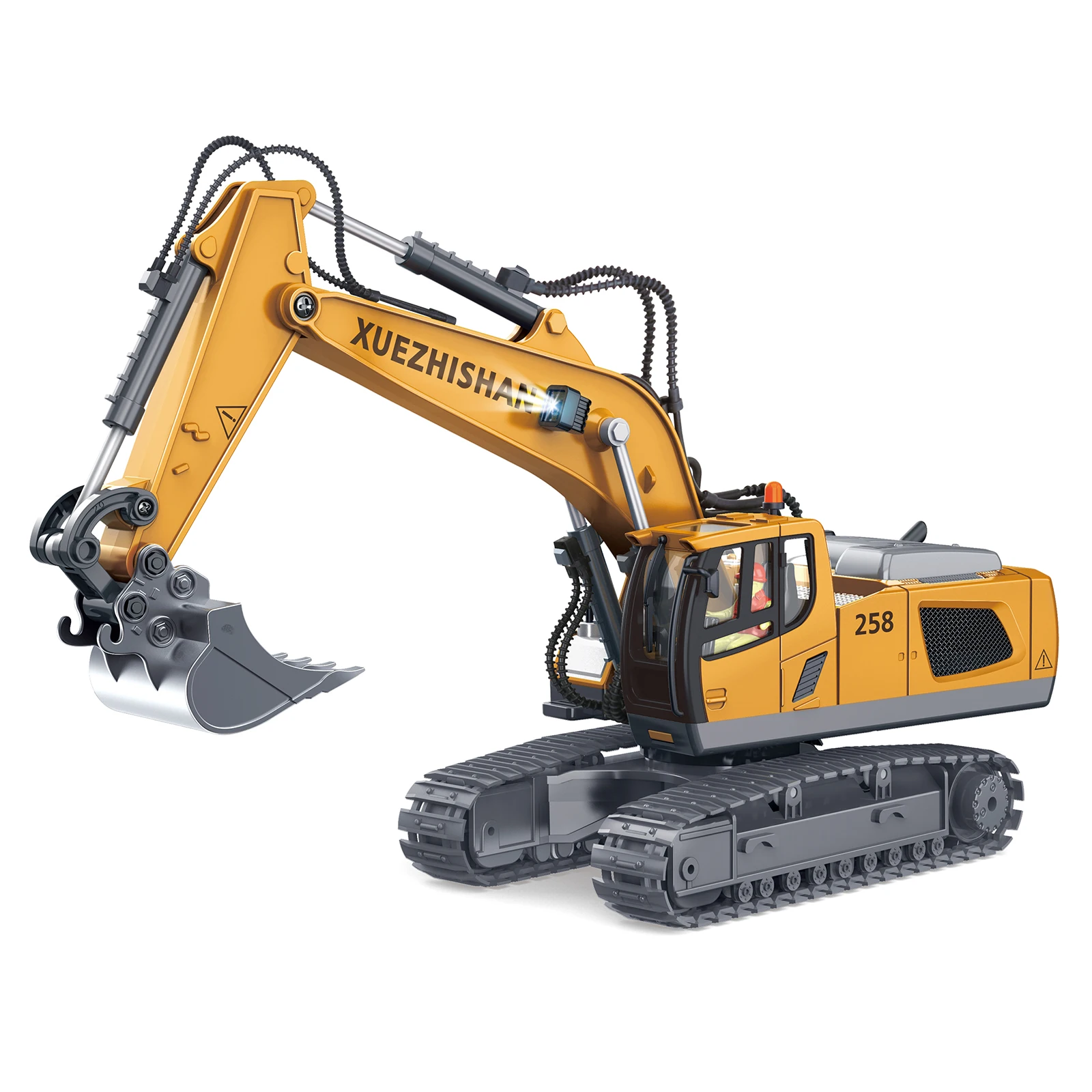 RC 굴삭기 장난감, 11 채널 리모컨 건설 트럭, 1/20 체중계, 2.4GHz