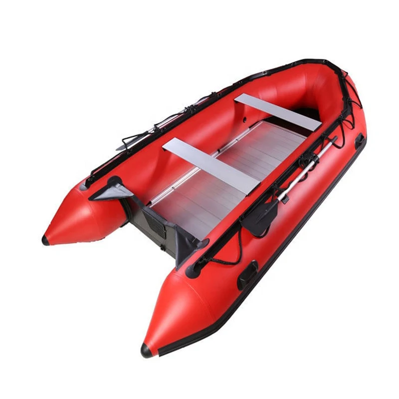 Thickened inflatable fishing boat 380cm kayak assault boat waterproof folding rowing assault