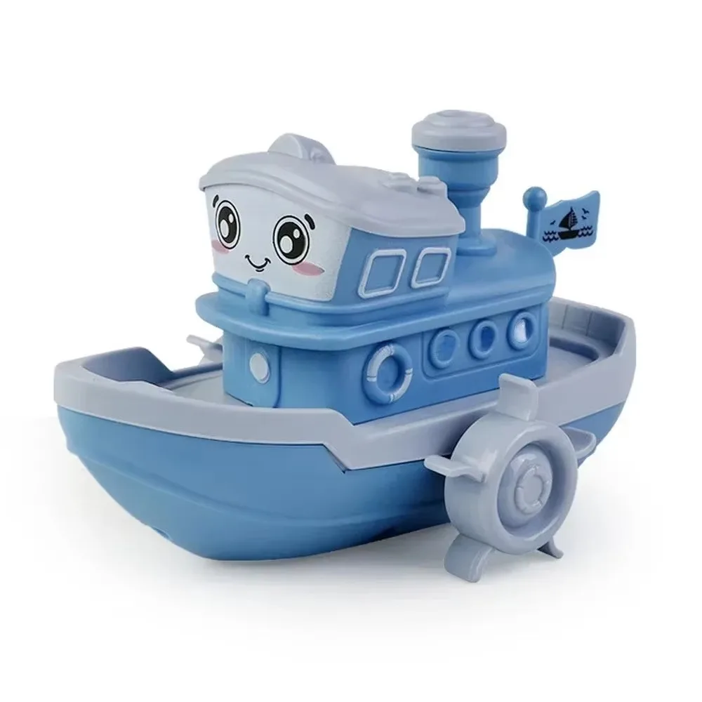 New Baby Bath Toys Cute Cartoon Ship Boat Clockwork Toy Wind Up Toy Kids Water Swimming Beach Game for Children Gifts Boys Toys 3