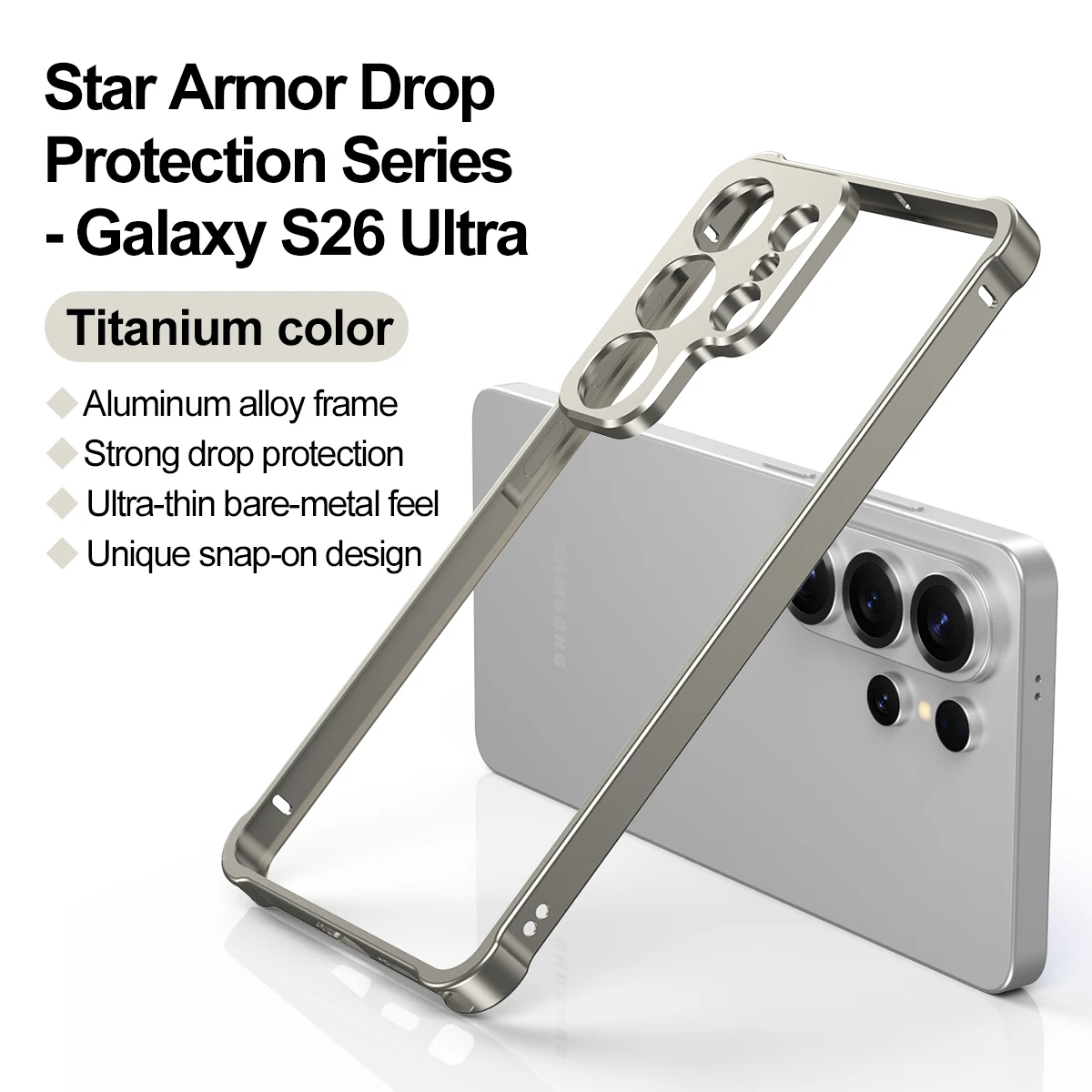 Luxury Ultra-Thin Aluminum Alloy Mechanical Phone Case - Metal Removable Shockproof Cover