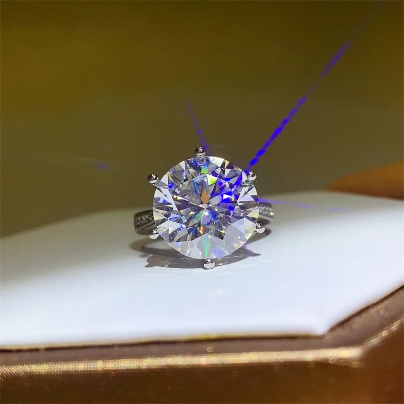 女性用モアッサナイトリング,925スターリングシルバー,ラボ