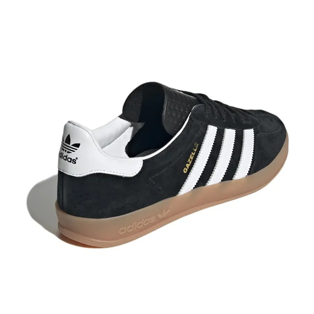 Adidas new listing GAZELLE INDOOR simple lightweight casual plate shoes black and white color matching