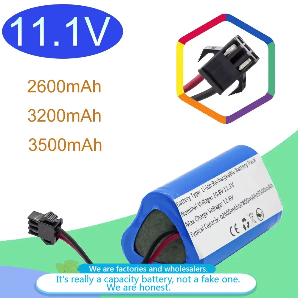 

10.8V 11.1V Lithium Battery For CECOTEC For CONGA Slim 890,Wet Robotic Vacuum Cleaner 18650 Rechargeable Battery Dropshipping