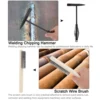10.5 Inch Welding Hammer Tools Cone Vertical Chisel Coil Spring Handle Welding Chipping Hammer with 7.78 Inch Wire Brush 5