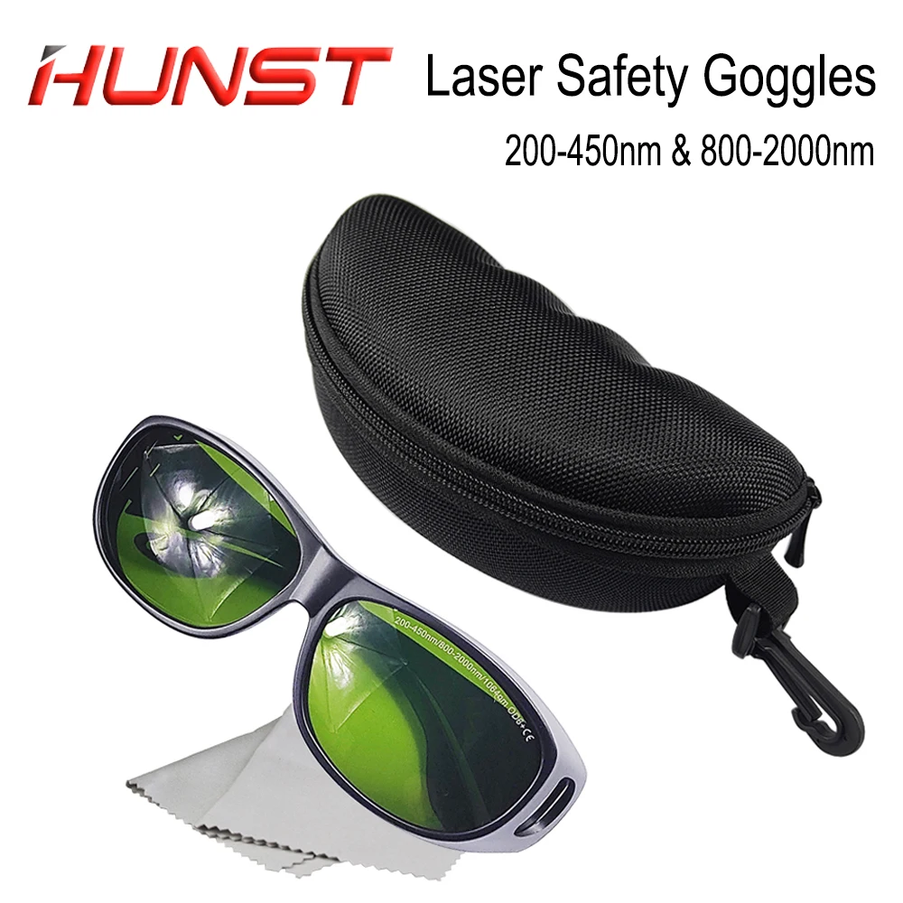 Laser Goggles HUNST 200-450nm & 800-2000nm OD6 Laser Welding Cutting Protective Glasses 1064nm Infrared UV Laser Safety Goggles