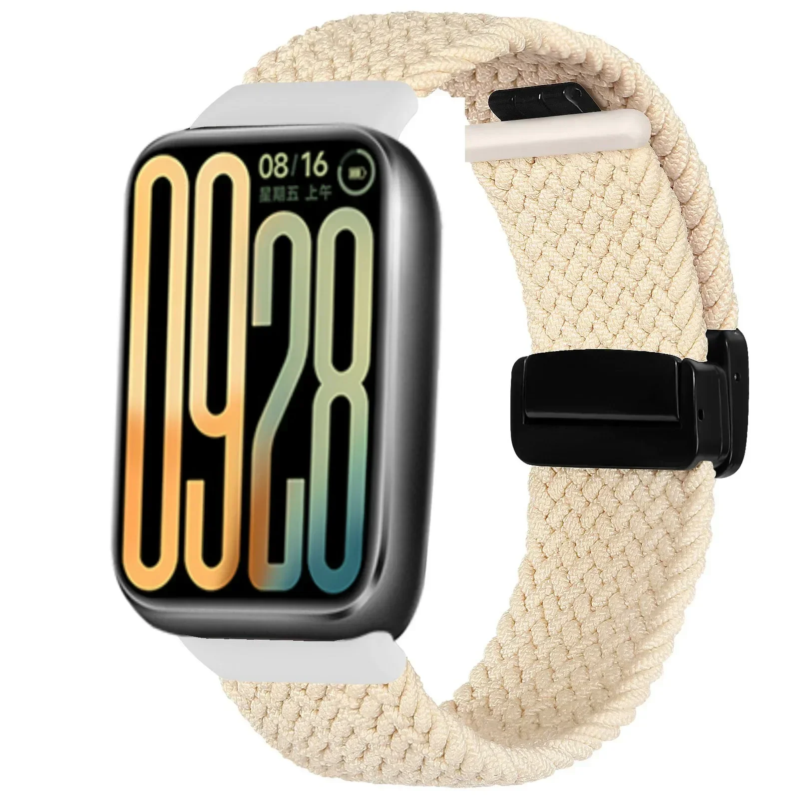 Nylon Braided Magnetic Buckle Breathable Adjustable Watch Strap Bracelet