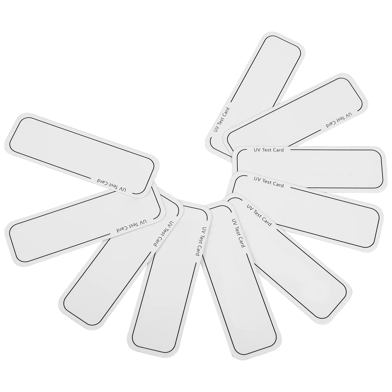 10Pcs Uv 테스트 카드 자외선 차단제 피부 야외 테스트를 위한 PVC 소재 Uv 강도 식별자