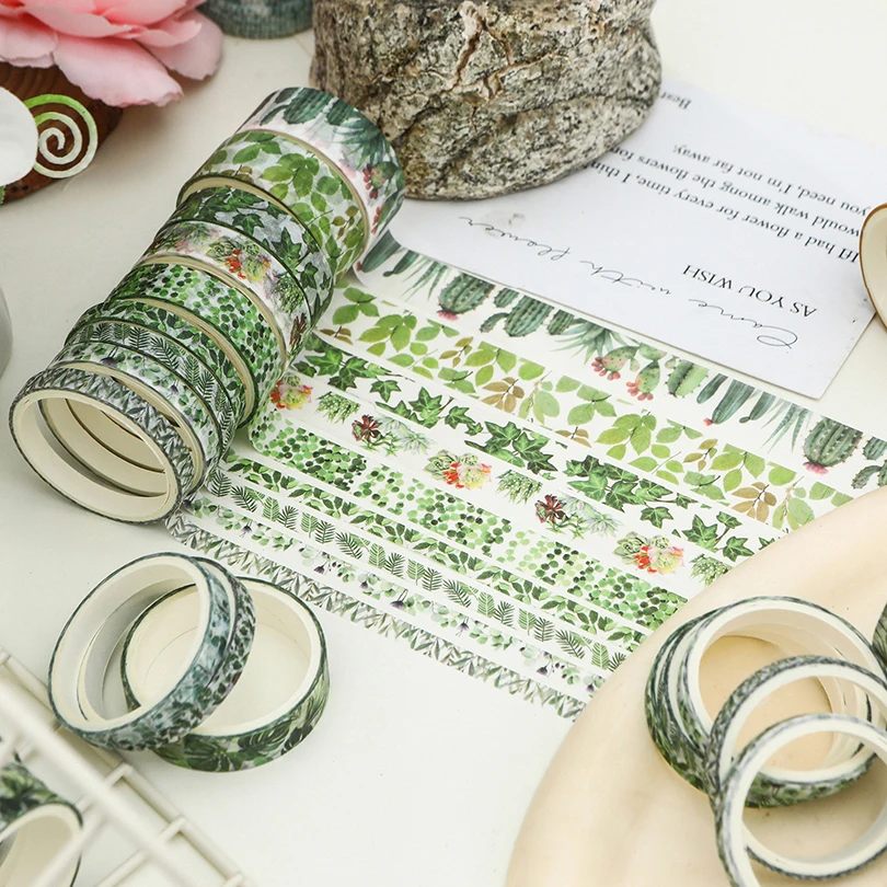 18Pcs Four Seasons Washi Tape Scrapbooking Supplies Washitape Flowers Diary Decoration Cinta Adhesiva Decorativa Washi Tapes 5