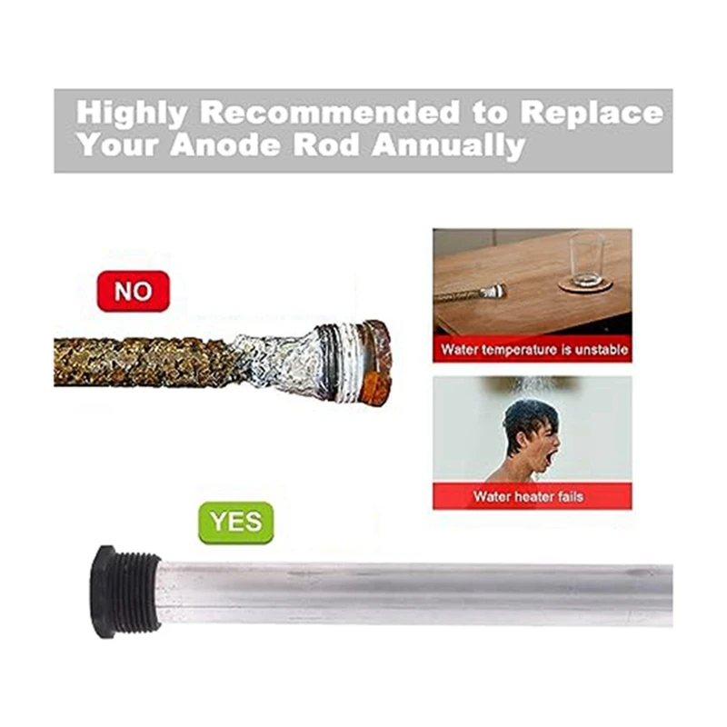 Magnesium Anode Rod Water Heater Anode Rod 3/4NPT Four-Section Conjoined Constant Temperature Heat Pump Magnesium Durable