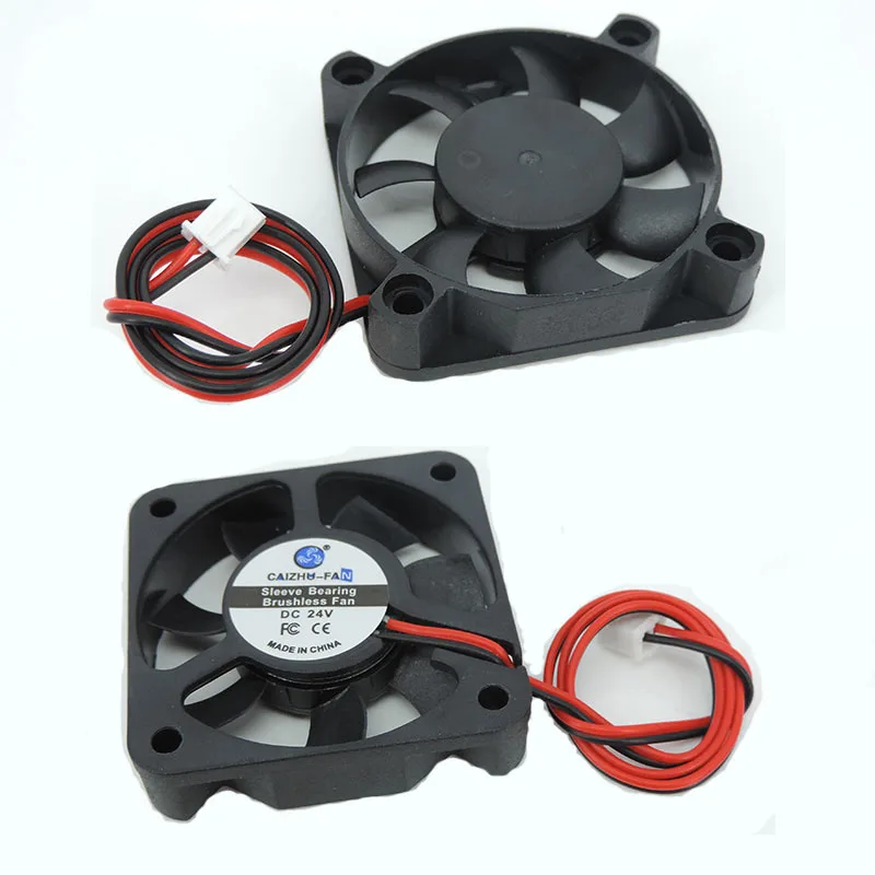 DC 5010 5V/12V/24V Computer CPU Cooler Mini Cooling Fan 50MM Small Exhaust Fan for 3D Printer 2 pin 50x50x10mm E1