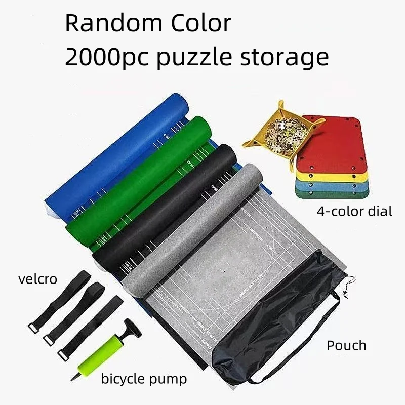 1000 1500 2000 3000 Pcs Puzzle Storage, Portable Jigsaw Puzzle Organizer Trays Set, 6 Colors Foldable Puzzle Board & Carrier